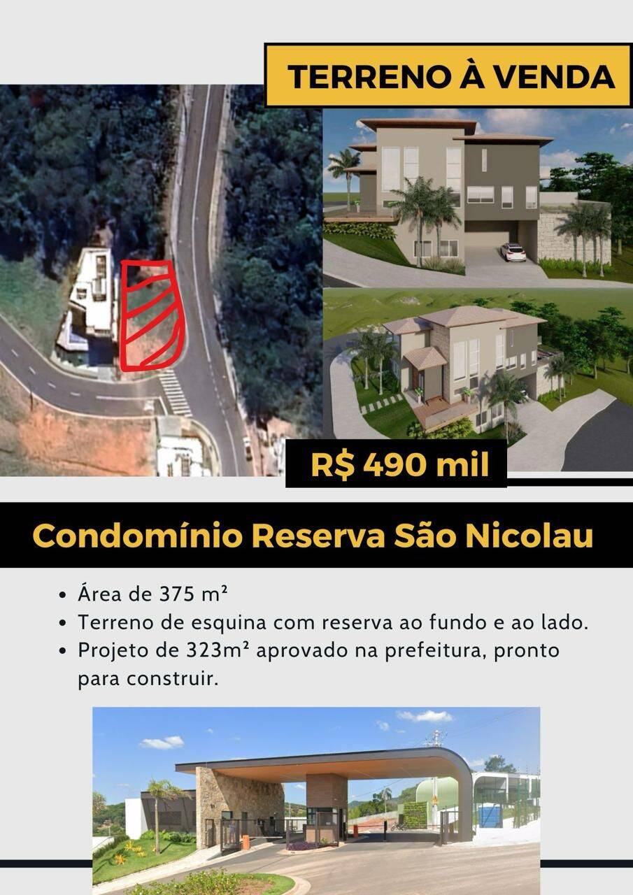 #1236 - Terreno em condomínio para Venda em Atibaia - SP